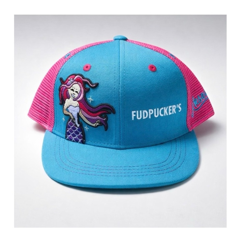 Fudpuckers Mermaid Trucker Hat Embroidered Snapback Y2K Retro Vintage Rare